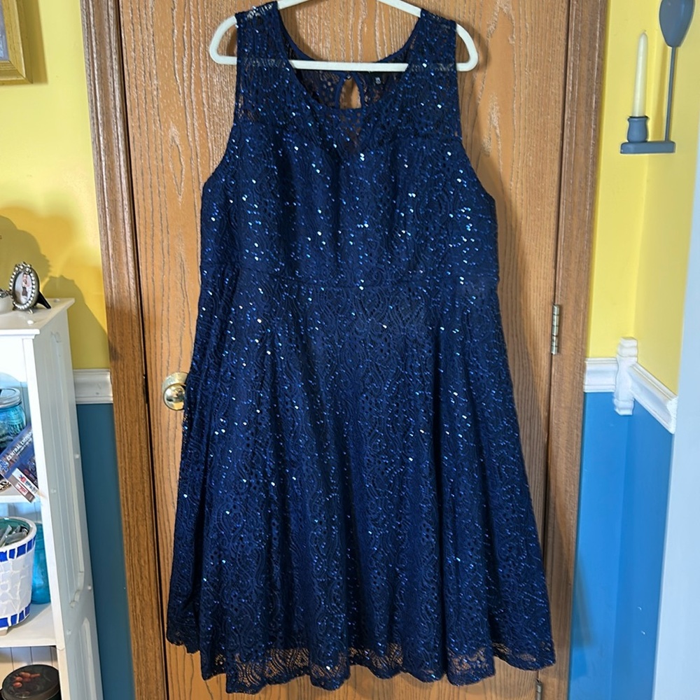 Sparkle in a blue party dress from Torrid